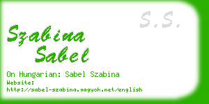 szabina sabel business card